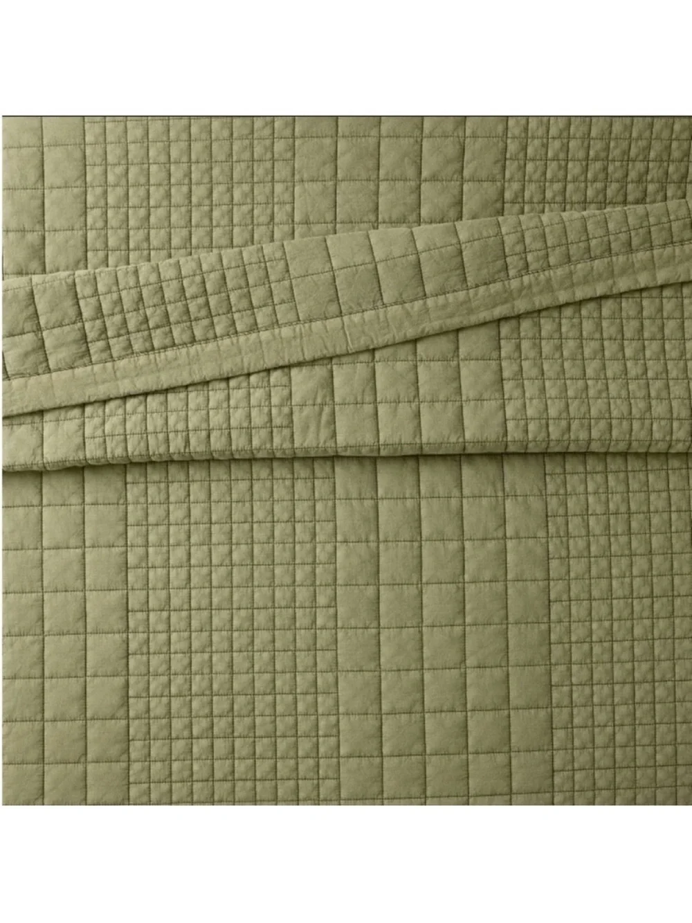 NWT Full/Queen Grid Stitch Quilt Green - Hearth & Hand with Magnolia